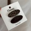 Clip de pico de pato con estampado de leopardo estilo coreano, clip para flequillo de moda simple, clip para el cabello versátil de moda, accesorios para cabello suelto