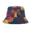 Sombrero de Pescador de Celebridad de Internet 2023 para Mujer Otoño e Invierno Graffiti Lana de Cordero Sombrero de Pescador Sombrero Cubo para Salir Moda Tendencia