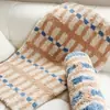 Alfombra de suelo simple de cuadros flockeada para uso doméstico, alfombra de suelo para dormitorio, alfombrilla absorbente para pies para entrada de baño, inodoro y aseo
