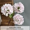 Hortensia de Milán de 3 cabezas para bodas, material para salón de bodas, flor artificial suave, hortensia de madera grande, flor de simulación, venta al por mayor