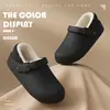 Chinelos de Algodão Birkenstock Impermeáveis para Mulheres Inverno Casa Interior Solado Macio Antiderrapante Plush Quente Calcanhar Sapatos de Algodão para Homens Atacado