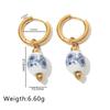 Comercio Exterior se especializa en Aretes de Cerámica Azul y Blanco Estilo Chino, Clásicos Elegantes de Moda, Versátiles Aretes de Corazón con Cuentas Redondas