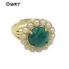 MPR079 nuevo estilo retro multicolor piedra natural malaquita amatista ojo de tigre piedra gema redonda anillo de mujer