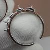 Anillo abierto de perla chapada en platino en plata esterlina S925 para mujer, joyería sencilla de moda para el dedo índice japonés y coreano en plata esterlina