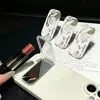 Espejo fresco estilo ins minimalista para teléfono de escritorio, elegante diseño floral, elegante y femenino, plegable, modelo de nicho