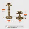 Candelabro dourado retrô em formato de flor mais vendido da Amazon, um adereço vintage estilo francês para fotografia, uma decoração de resina