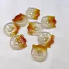 Colgante de Paz de Ágata Colorido Tipo Hielo, Amuleto de Paz con Forma de Caramelo de Calcedonia, Calabaza, Candado de Nube Auspiciosa, Colgante de Jade Zorro