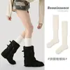 Calcetines Originales Renaissance para Mujer, Calcetines Largos de Otoño e Invierno, Calcetines Holgados Sin Costuras Hasta la Rodilla, Calcetines Versátiles de Color Sólido de Algodón para Mujer