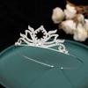 Peineta Corona de Princesa para el cabello femenina Corona niños linda diadema tocado niña peineta de pedrería conejo gato con incrustaciones de Diamantes