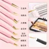 Pinzas de Injerto de Pestañas de Alta Precisión Especialmente Diseñadas para Patrón de Pez, Pinzas de Pluma Dorada, Pinzas de Delfín, Serie de Pinzas Florales, Pinzas para Pestañas