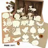 Materiais de Criação Ambiental para Jardim de Infância Estilo Ins Tema Floresta Decoração de Parede Caixa de Papel de Animal Conjunto de Combinação de Galhos Decoração de Parede