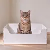 Caixa de Areia para Gatos Dobrável Gigante, PP à Prova d'Água, Portátil com Alças e Pá