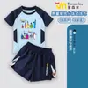 Traje de Baño Infantil de Bloques de Construcción Digitales Conjunto de Dos Piezas para Niños Bañador de Secado Rápido Equipamiento de Traje de Baño de Tres Piezas para Niños