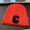 Gorro de Punto de Color Sólido de Moda con Logo de Letra Estilo Coreano Unisex Versátil Gorro de Punto Casual Bloqueo de Color Simple de Lana con Orejeras