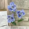 Flores Artificiales Serie Azul para Decoración de Salón de Bodas, Habitación de Boda, Arreglo de Piso de Hotel, Arreglo de Flores de Hortensia Artificial