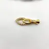 Accesorios DIY Hebilla de Taladro Ovalada Hebilla de Collar de Perlas Color Dorado Chapado en Cobre Hebilla de Pulsera Conserva Color Conector de Cuentas Hebilla de Cadena para Suéter