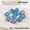Cuentas pintadas a mano, coloridas, color circundante, anillo, cadena para teléfono móvil, joyería, pulsera, collar, bricolaje, cuentas sueltas multicolores, accesorios, material colgante