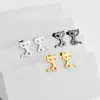 Nuevos Pendientes de Animales de Dibujos Animados Extraterrestres Gato Huecos Simples Estrella Personalidad Pendientes de Cartílago Venta al por Mayor