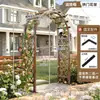 Arco de Madeira Anticorrosivo Suporte de Flores para Exterior Jardim Trepadeira Caixa de Flores Divisória de Cerca Suporte de Flores Decoração de Varanda Porta de Entrada