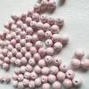 Flor de tulipa de cerâmica pintada à mão vintage rosa borboleta contas soltas contas diy pulseira artesanal acessórios de colar