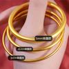 Joyería de Oro Aluvial Herencia de Método Antiguo Pulsera Anillo Sencillo Pulsera para Mujer Vaina de Loto Pulsera Dos Generaciones de Alegría Pulsera de Imitación Oro Pulsera de Loto