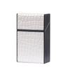 Paquete de 20 Pitillera de Plástico Portátil para Hombre Creativa Patrón Imitación Piel de Serpiente Paquete Completo en Funda Protectora para Cigarrillos Gruesos Antipresión