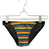 Cueca Masculina Tecido Tricotado Marca Moderna Listrada Moda Cueca Triângulo Cintura Baixa Sexy Cava Alta Sunga Masculina