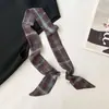 Bufanda de Seda con Patrón de Anacardo Retro y Cuentas Collar Cadena Larga Apilada para Suéter Accesorios de Atuendo de Viaje para Mujer de Sichuan