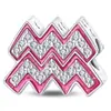 Panjia Transfronteiriço 12 Constelações Diamante Rosa Contas para Pulseira Colar Joias Contas Acessórios Atacado
