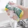Paño de Esponja Engrosado para Limpieza Doméstica, Paño de Limpieza con Fuerte Descontaminación, Paño para Fregar Cocina para Ollas y Platos, Absorbente y Duradero