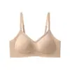 Ropa interior base sin costuras para mujer, cepillada y engrosada, para otoño e invierno, diseñada para bustos pequeños, que proporciona soporte y previene la flacidez, con aceite esencial de camelia para nutrir