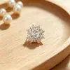 Accesorio de pulsera de cobre chapado en oro con circonita de copo de nieve y múltiples agujeros, cuentas espaciadoras de múltiples agujeros, accesorio de pulsera DIY