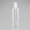 Garrafa PET plana de 300ml com bomba de cabeça redonda, embalagem cosmética, shampoo, loção corporal, frasco vazio separado