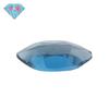 Huagang Gem Horse Eye Natural London Blue Topaz Pedra Nua Topázio Azul Escuro Topázio Formato de Folha