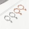 Pendientes de plata esterlina S925 con cuentas redondas, pendientes de nuevo estilo con cuentas beanie, pendientes para una semana, pendientes de moda sencillos