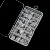 Suministro Transfronterizo de Amazon Parches para Uñas Artísticas, Sin Rastro, Transparentes, Sin Grabado, Cuadrados Cortos Semimateados Manicura 120 Piezas