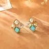 Pendientes Cuadrados Geométricos de Circonita Brillante, Modernos y de Alta Gama, Accesorios para Orejas Únicos de Nicho, Diseño Simple, Joyería de Moda Estilo Celebridad de Internet