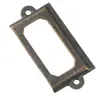 Ranura pequeña para tarjetas marco para tarjetas de presentación asa marco para etiquetas marco cuadrado hierro antiguo clip para tarjeta de cajón marco para marcapáginas 39*18mm