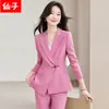 Nuevo traje de dos piezas para mujer de otoño e invierno con pantalones de pierna ancha, atuendo profesional, blazer de manga larga, venta al por mayor transfronteriza para mujeres