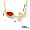 Colgante de tulipán con incrustaciones de circonita de cobre, diseño de nicho, estilo Joker, accesorios de cadena de clavícula, venta al por mayor de Yiwu