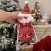 Decoraciones Navideñas Zichen Nueva Bolsa de Manzana Tejida Bolsa de Manzana para Personas Mayores Bolsa de Regalo Navideño Bolsa de Regalo de Muñeco de Nieve