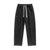 Pantalones Deportivos de Otoño Enbu para Hombre Color Sólido Holgados Rectos Pantalones de Chándal Estilo Coreano Modernos Pierna Ancha Versátiles Casuales Pantalones Largos para Hombre