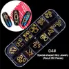 Accesorios para Uñas Pequeños Diamantes de Imitación Acrílicos Irregulares de Dorso Plano Cuentas Metálicas Lentejuelas Perlas de Nácar Diamantes de Imitación de Pan de Oro