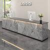 Madera maciza barniz para hornear tablero multicapa mostrador de recepción de empresa tienda de ropa mostrador de recepción empresa inmobiliaria cajero bar de hotel