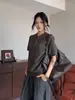 Camisa Polo de Cuello V Estilo Old Money con Botones para Hombres y Mujeres, Camiseta de Punto de Manga Corta de Gama Alta para Verano, Estilo Relajado y Perezoso de Media Manga
