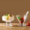 Copo de Sorvete, Suco de Frutas, Chá com Leite, Copo de Sobremesa, Tigela de Sorvete Criativa Fofa, Milkshake, Bebida Gelada, Copo de Vidro para Sorvete