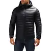 Chaqueta de algodón de invierno para hombre de Amazon transfronteriza, abrigo corto de algodón talla grande, chaqueta de algodón ligera con capucha para hombre