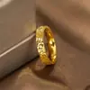 Anillo de acero de titanio oro fresco anillo de pareja de hielo roto moda todo partido anillo simple joyería estilo mismo de tienda de oro