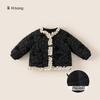 Ropa para Niños Yubao Estilo Chanel para Niñas Chaqueta Acolchada de Algodón Nueva de Invierno Cardigan Dulce de Encaje Espesado Acolchado de Algodón para Bebé