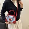 Bolso Satchel Fresco y Lindo a Cuadros para Mujer 2025 Otoño Nuevo Mochila de Moda Trendy Estilo Preppy Bolso Cruzado